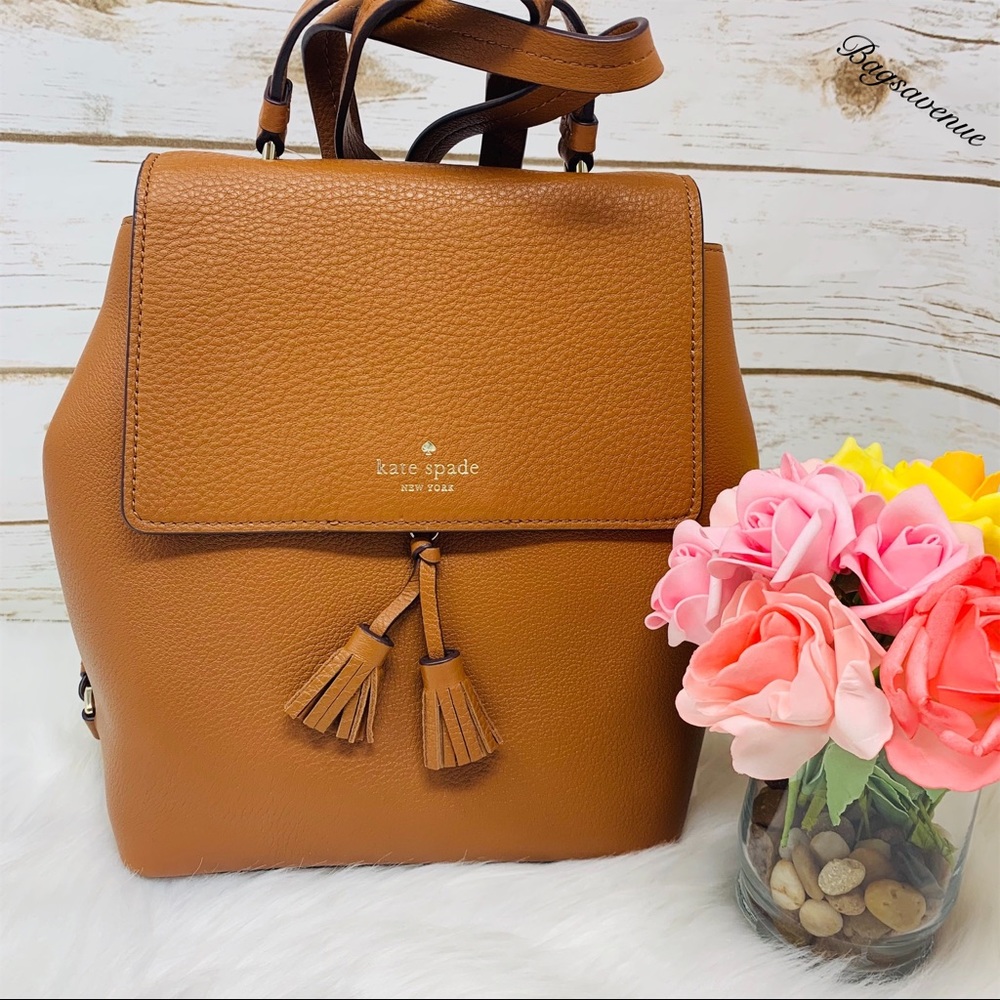 Kate Spade Hayes Medium Backpack Pebbled Leather - Picture 2 of 8